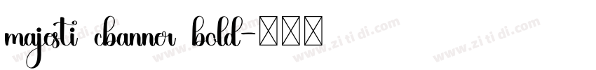 majesti cbanner bold字体转换